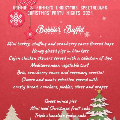 Bonnie's Buffet Menu - Click to see full picture
