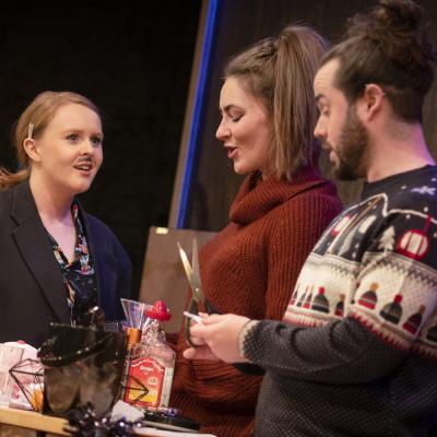 Sarah Balfour, Katie Powell and Dale Jewitt in Clementines - Christmas Crackers
