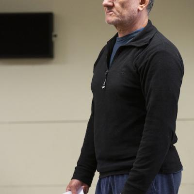 Malcolm Shields in rehearsals for One Off