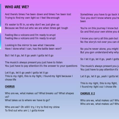 Lyrics for Who Are We?