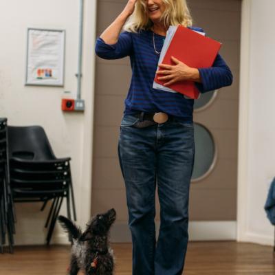 Imogen Stubbs in rehearsals for Three Acts Of Love