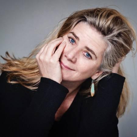 Portrait photograph of Imogen Stubbs looking to camera