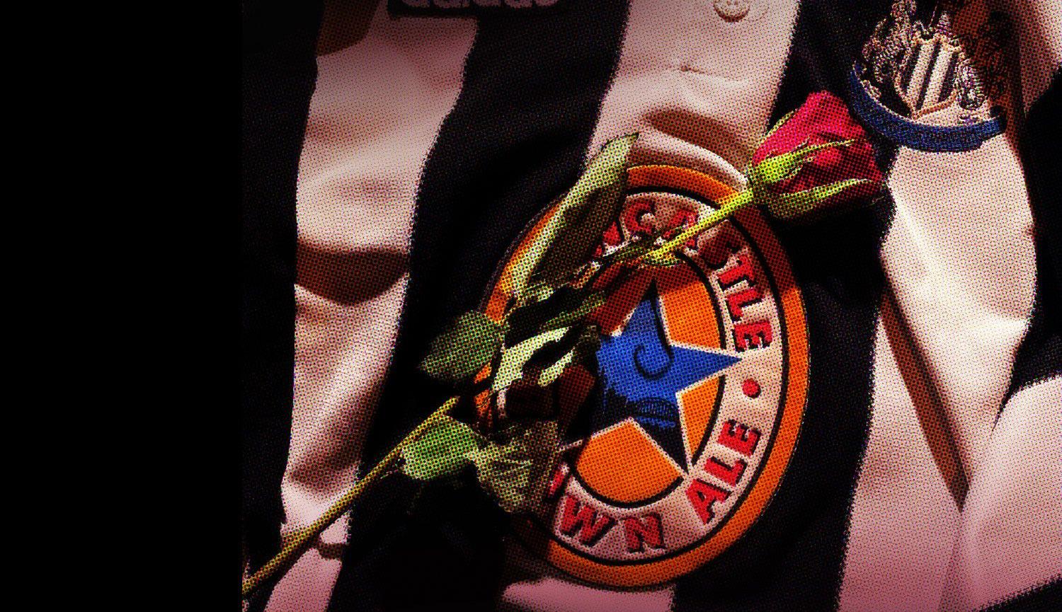 Love It If We Beat Them lead image - NUFC top with rose laying on top