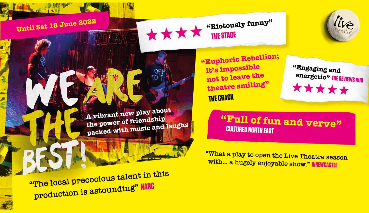 We Are The Best promo image with reviews
