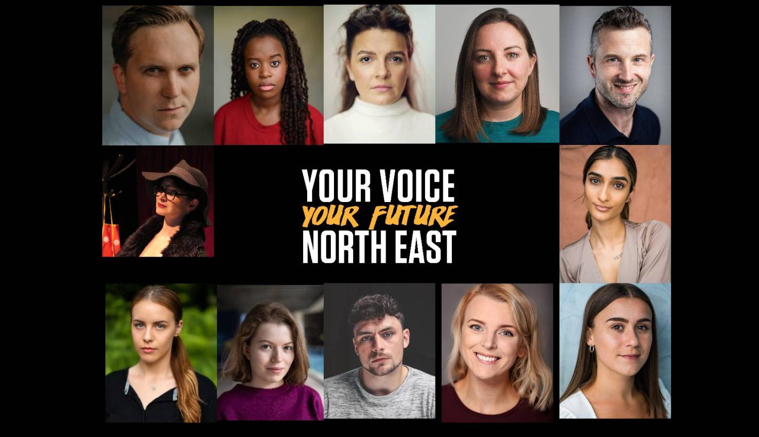 Montage of Your Voice Your Future: North East actor headshots