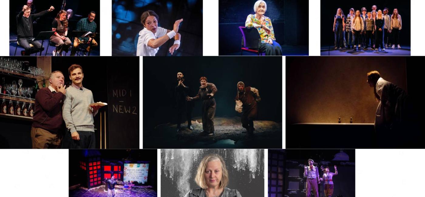 Montage of images of productions