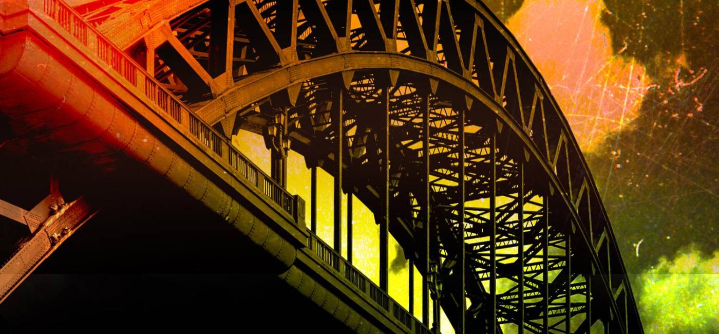 Tyne Bridge under a cloudy sky for Our Friends In The North