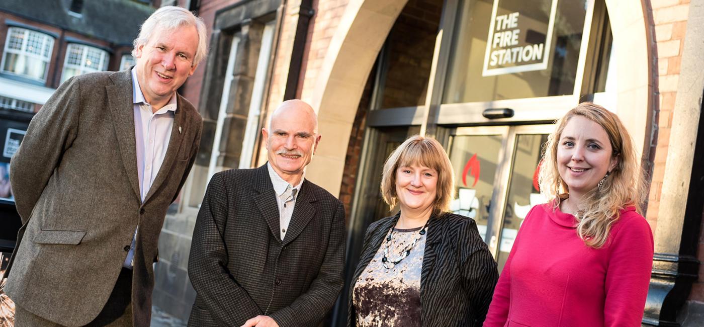 Paul Callaghan CBE (MAC Trust) Jim Beirne (Chief Exec Live Theatre) Helen Green (Director Fire Station) Nancy Doyle-Hall ( Exec Director Virgin Money Foundation