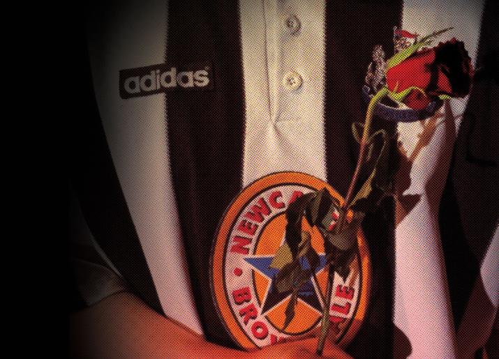 A rose on a Newcastle United shirt