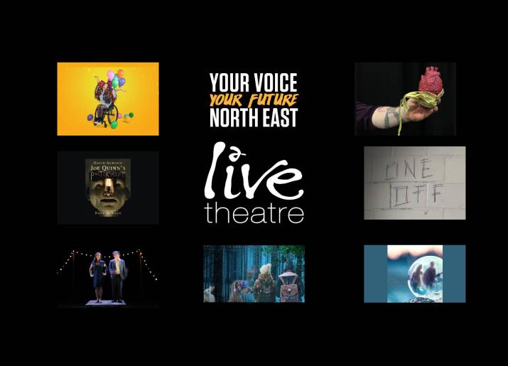 Montage of lead images for Live Theatre's Autumn Winter Season 2022