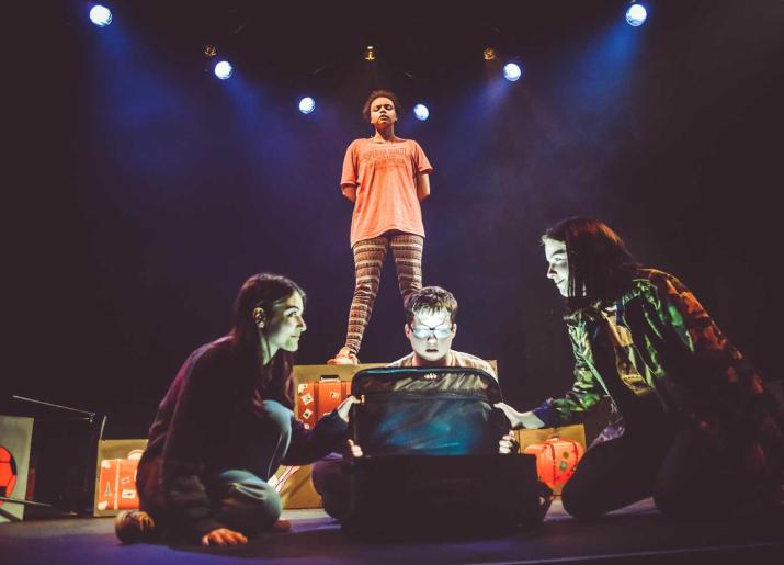Live Theatre is curious image of group of young people on stage