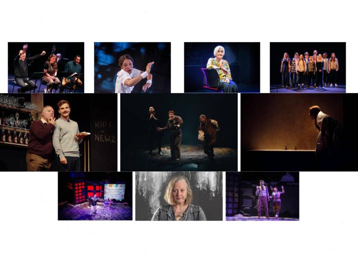 Montage of images of productions