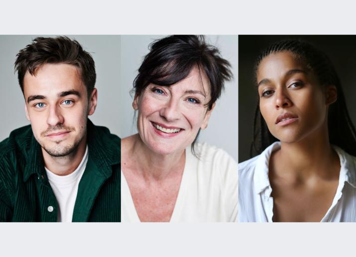 The cast of The Offing - James Gladdon, Cate Hamer and Ingvild Lakou